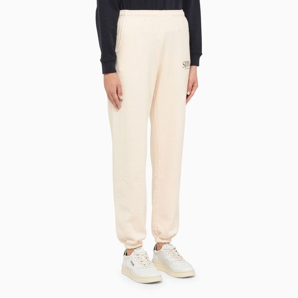 Sporty & Rich Sporty & Rich Cream cotton jogging trousers - Picture 3 of 5